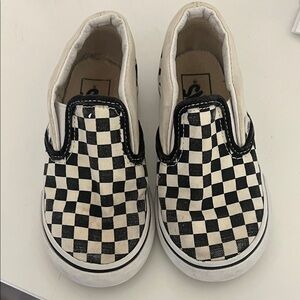 Vans Kids Black and White Checkered Sneakers